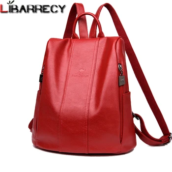 

Famous Brand Leather Backpack Female Casual Women Backpack Large Capacity Bookbag Leisure Shoulder Bags Designer Travel Bag 2018