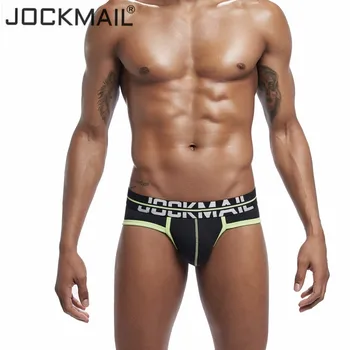 

JOCKMAIL Brand Low Waist Sexy Mens Underwear Briefs Cotton Solid breathable Mens Bikini Brief cueca Gay Underwear slip hombre