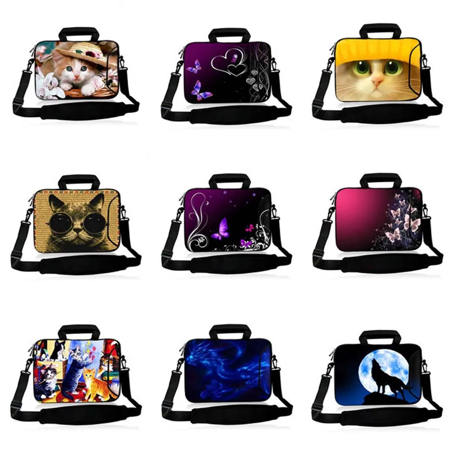 Günstig Laptop schulter tasche 10,1 12 13,3 14 15,6 17,3 Messenger tasche Notebook liner hülse PC abdeckung Für macbook air pro 13 fall SB 5567