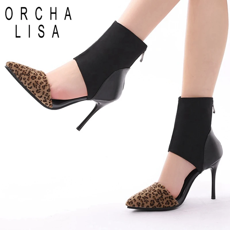 leopard and black heels