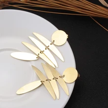 Мода серьги гвоздики в Нержавеющая сталь нерегулярные серьги, серьги с кисточкой из розового золота ювелирные изделия для Для женщин Bijoux(украшения своими руками