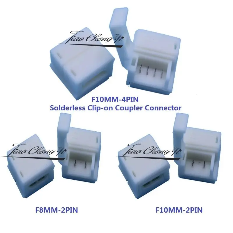 200pcs Solderless Clip on Coupler Connector for 3528 5050 LED Strip