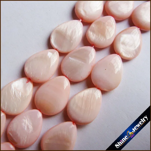 

Wholesale 17x13mm Natural Hand Grind Pear Shape Pink Color Shell MOP Gems Loose Beads Strand 15" DIY Creative Jewellery Making