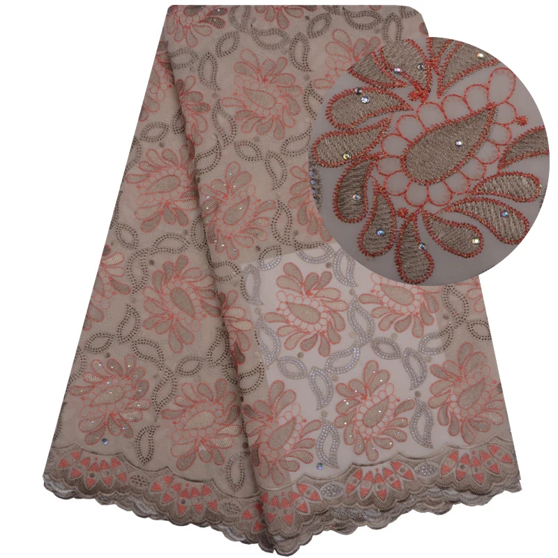 

Hot Selling African Swiss Voile Lace High Quality 2018 Best African Stones Guipure Cord Lace Fabric For French Lace Wedding 1148