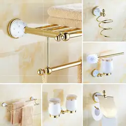 Роскошный хрустальный кулон для ванной Золотой держатель для бумажных полотенец Настенный держатель для зубной щетки металлическая