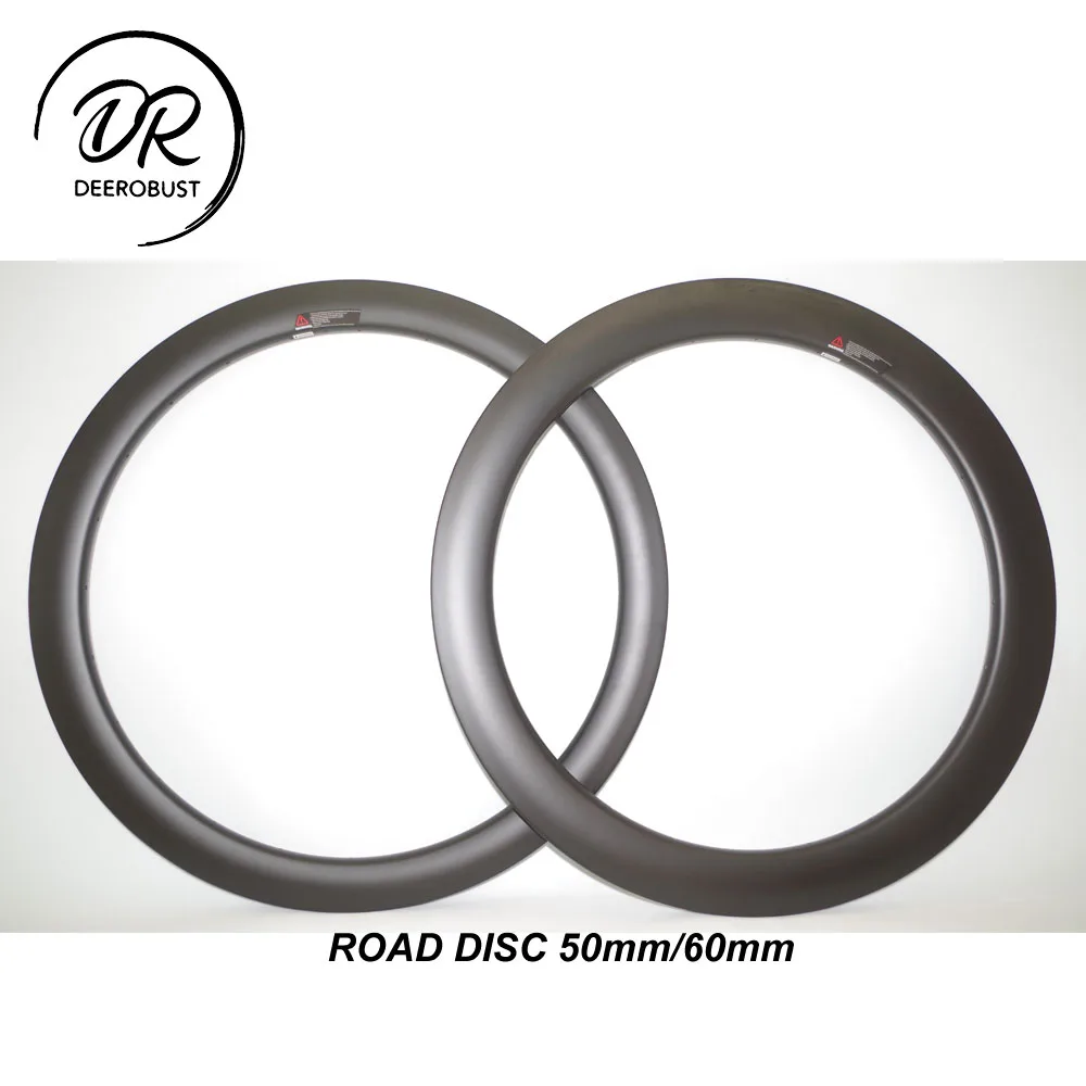 

700c 50mm / 60mm x 25mm UD matte Tubeless Clincher Carbon Bicycle Rims Cyclocross Bike Rim Road Disc CX Wheel 20 24 28 Holes