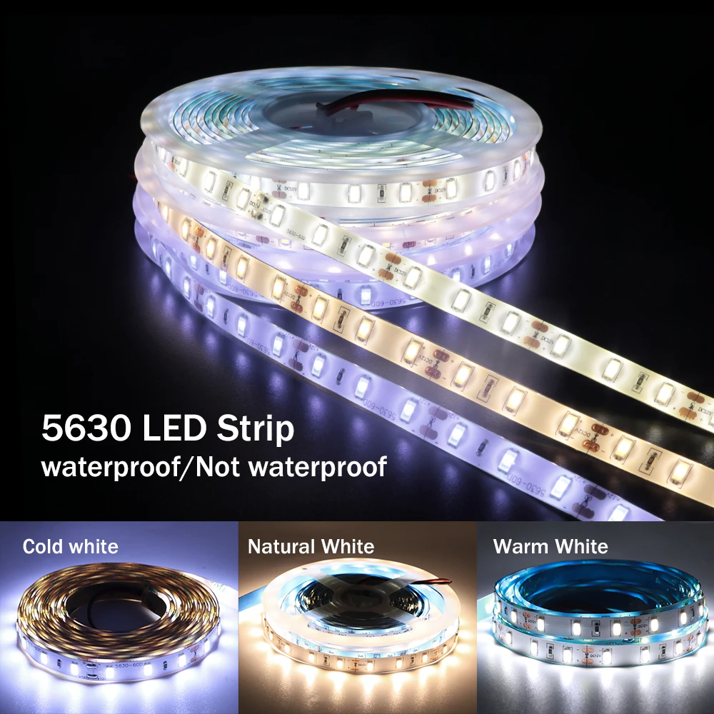Super-Bright-SMD-5630-Led-strip-600-Led-Rope-Light-Cold-Neutral-Warm-White-Non-Waterproof