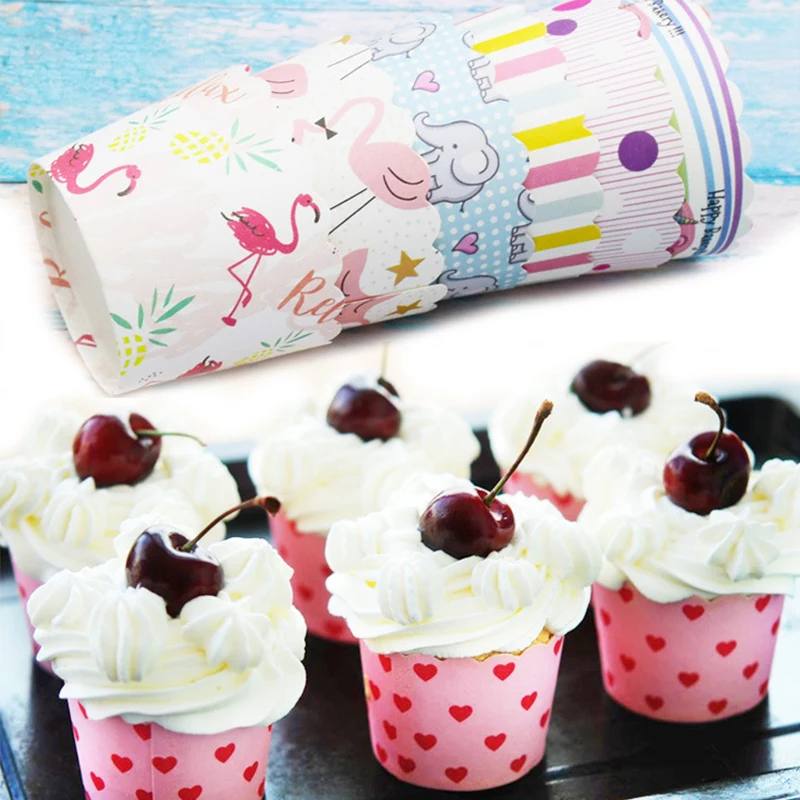 

Baking Cup Muffin Cake Cup Bakeware Tools Multicolor Popular Cupcake Wrapper Food Grade Hot Sale Cooking Tool 25PCS/Bag