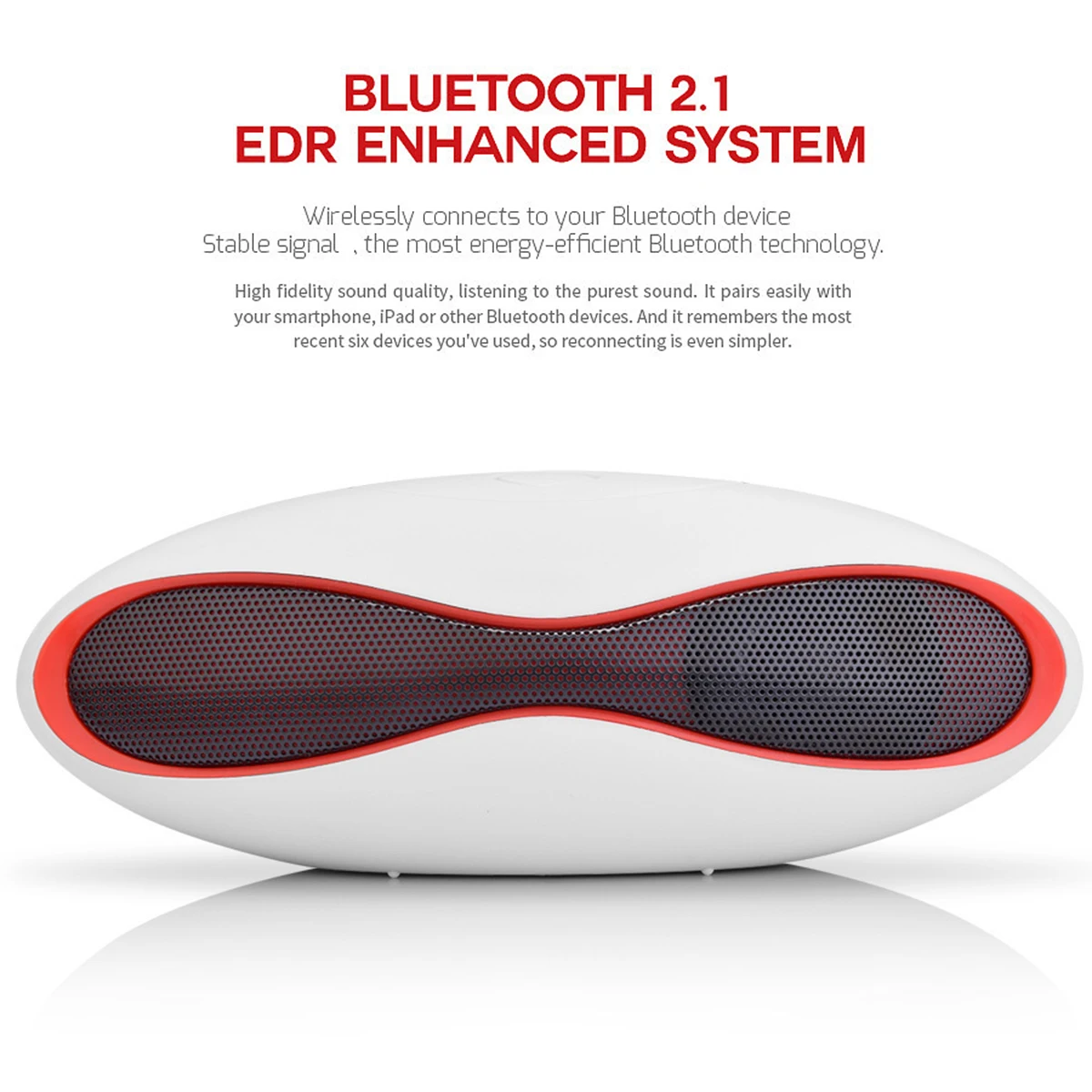 الرجبي على شكل سماعة لاسلكية تعمل بالبلوتوث رئيس المحمولة البسيطة باس المتكلم الموسيقى لاعب الرجبي سمّاعات بلوتوث