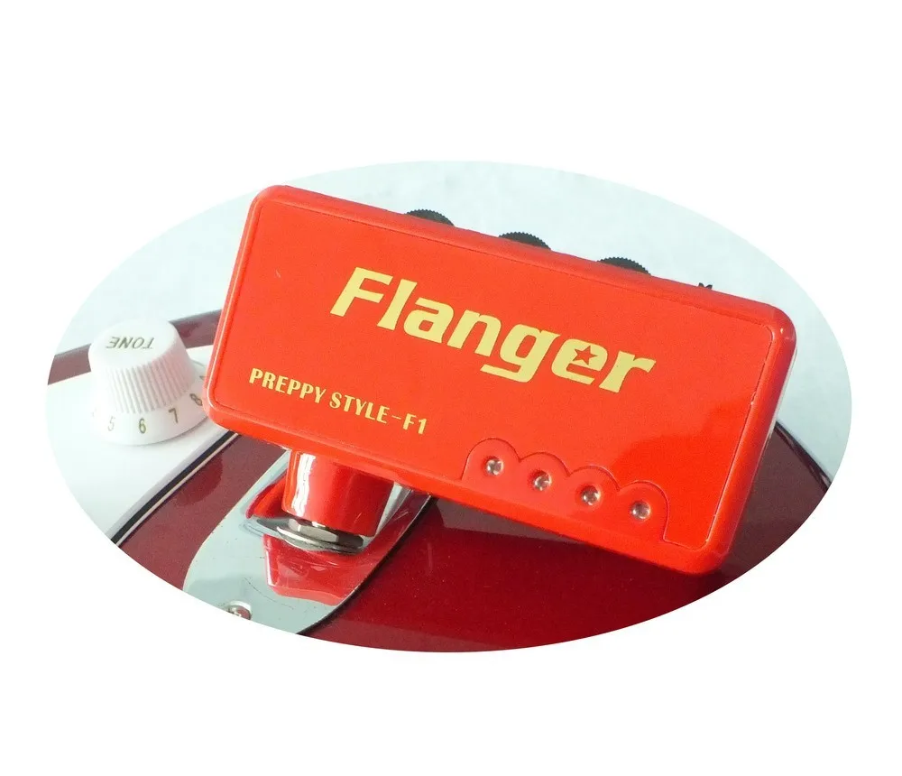 Flanger F1 Синий Красный Миниатюрный портативный усилитель для гитары гитарные эффекты