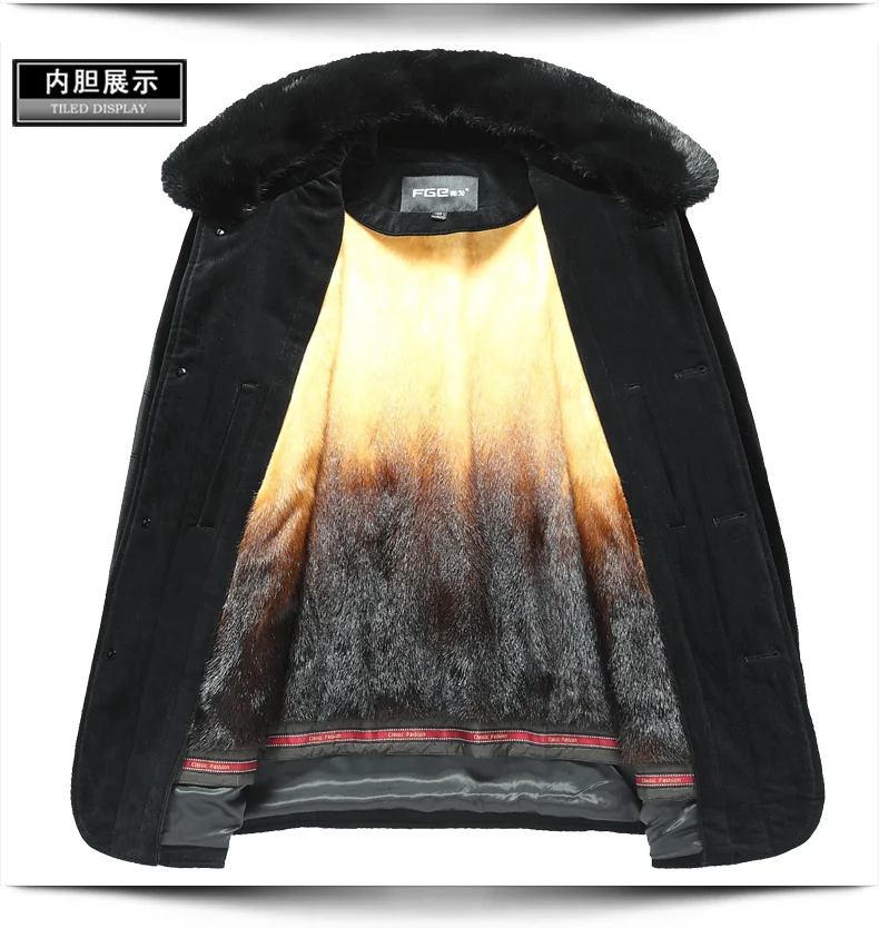 Мужская куртка из меха норки черная импортная шелковая бархатная верхняя одежда