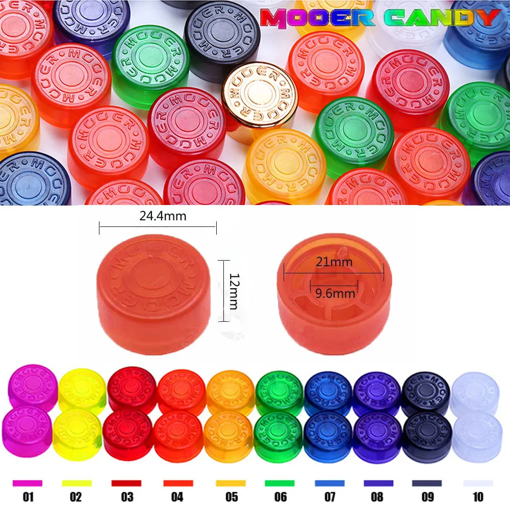 

MoonEbassy Candy Color Electric Guitar Pedal Foot Nail Cap FootSwitch Toppers Knob Accessories