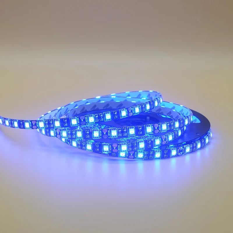 5050 RGB светодиодные полосы света Черный PCB IP65 Водонепроницаемый DC12V 60LED гибкие