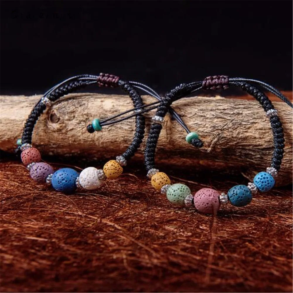 Fashion Lovers Bracelets Colorful Lava Bead Bracelet Couple charm with