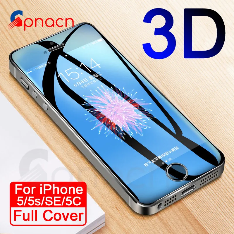 9 H مكافحة الانفجار زجاج واقي على ل فون 5 S SE 5C 5 المقسى واقي للشاشة الزجاج ل فون 5 S SE 4 4 S فيلم حالة