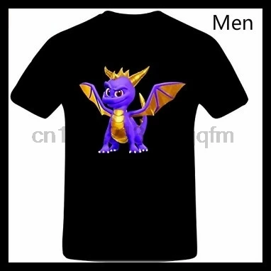 Spyro футболка с изображением дракона короткий рукав Мужская свободная хлопковая |