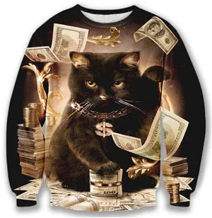 PLstar Космос Альпака слон Акула галактика кошки котята cpeepy Единорог Crewneck Толстовка Джемпер "Тигр" Женская Мужская одежда толстовка - Цвет: color as the picture