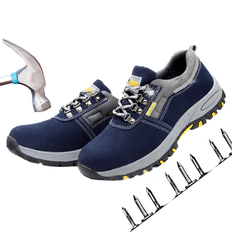 

Spring And Summer Work Shoes Men's Fashion Mesh Breathable Anti-mite Puncture Casual Boots Labor Insurance Men's Safety Shoes