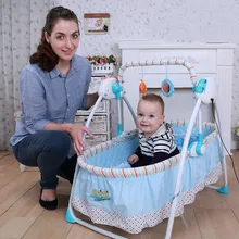 Высокое качество экспорт детская кроватка от 0 до 2 лет использовать розовый цвет синий цвет электричество детская кроватка с матрасом Увеличить Детская кроватка