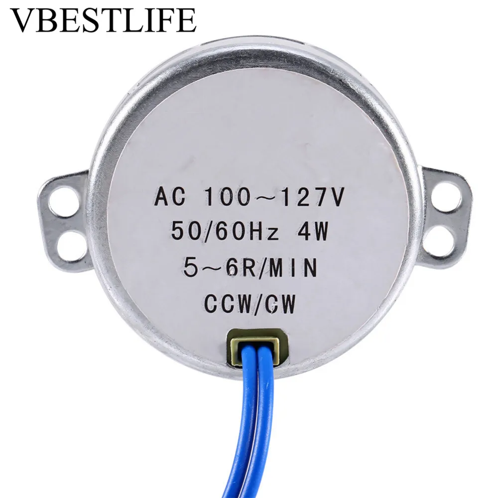 

50/60Hz AC 100V-127V Turntable Synchronous Synchron Motor 5-6RPM/MIN CCW/CW Microwave Turn Table Synchronous Motor