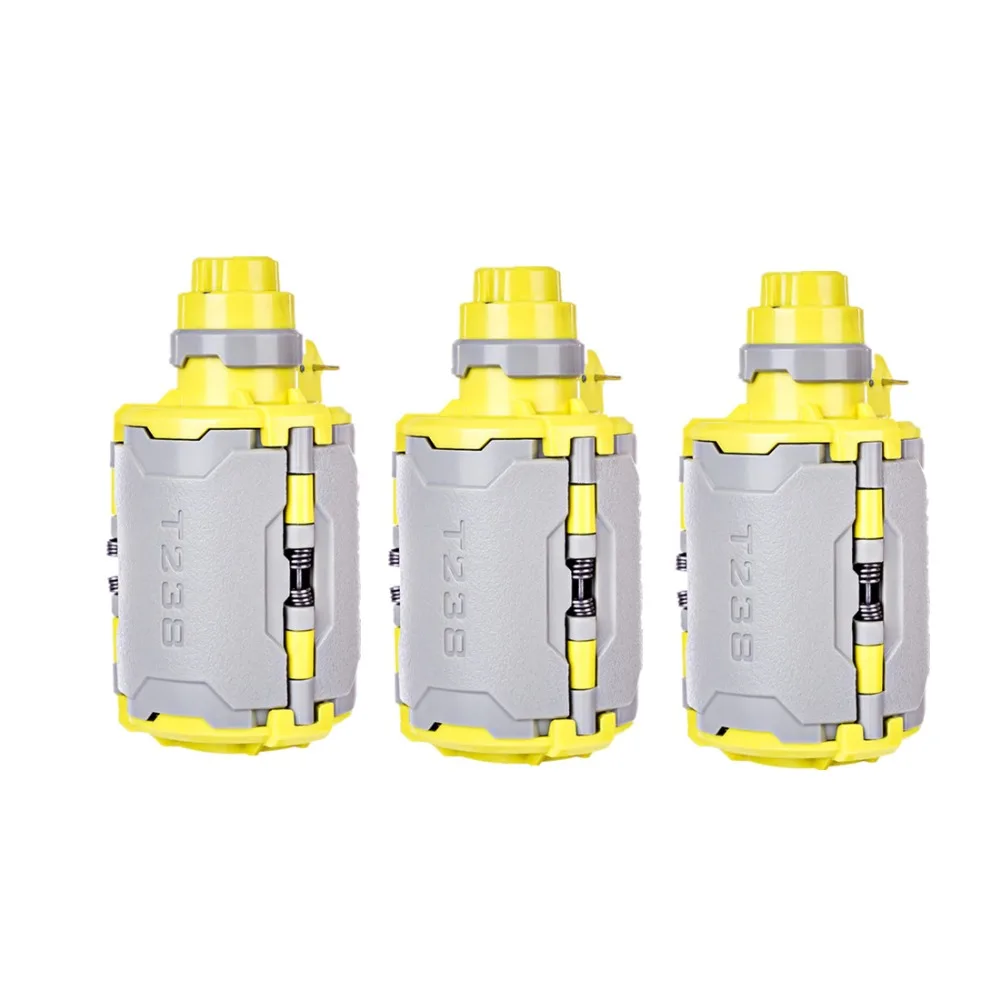 

3pcs Large Capacity T238 V2 Water Bullet Bomb for Airsoft Funny Wargame Time-delayed for Nerf Gel Ball BBs - Grey + Yellow