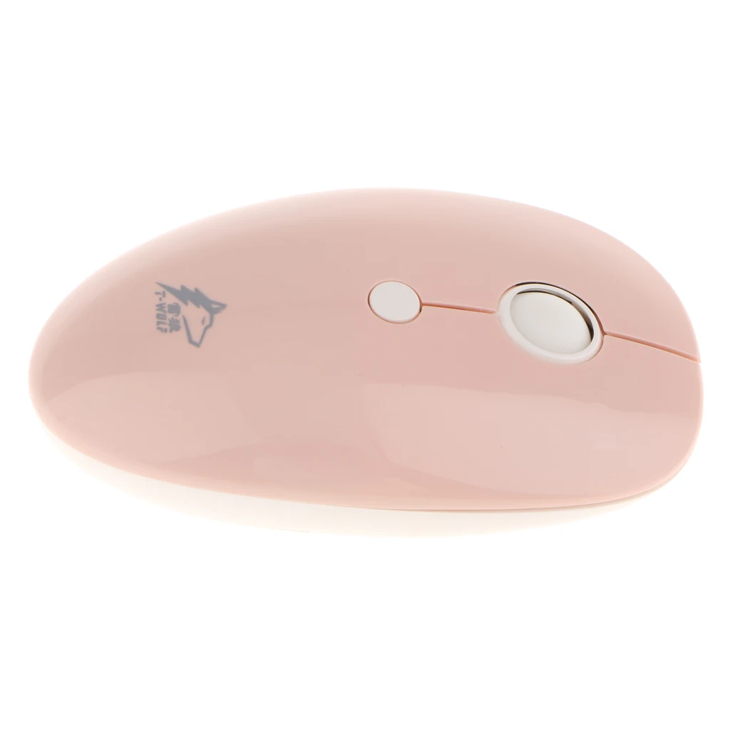 Slim Wireless Mouse with USB Receiver Less Noise Optical Mice  Pink