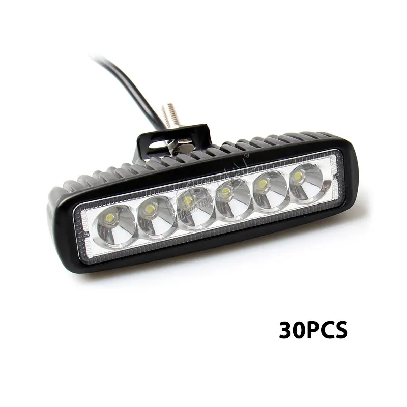 

10pcs 18W led light bar work lamp for marine boat yatch vessel ship water racing motorcycle white spot flood work light