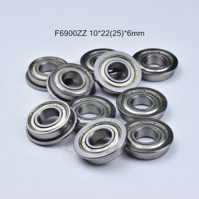 F6900ZZ 10*22&25*6 mm 10pieces Flange bearings 6900 F6900Z
