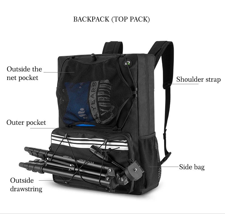 Flash Deal ROCKBROS 3 in 1 Waterproof Bicycle Bags Pannier 48L MTB Mountain Bike Rack Bag Bicycle Rear Seat Trunk Bag With Rain Cover 20