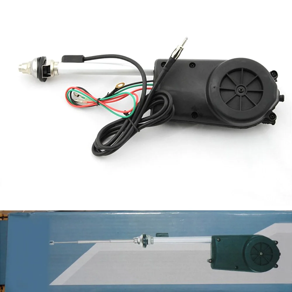 

Black DC12V Car Electric Aerial Radio Automatic Booster Power Antenna Kit