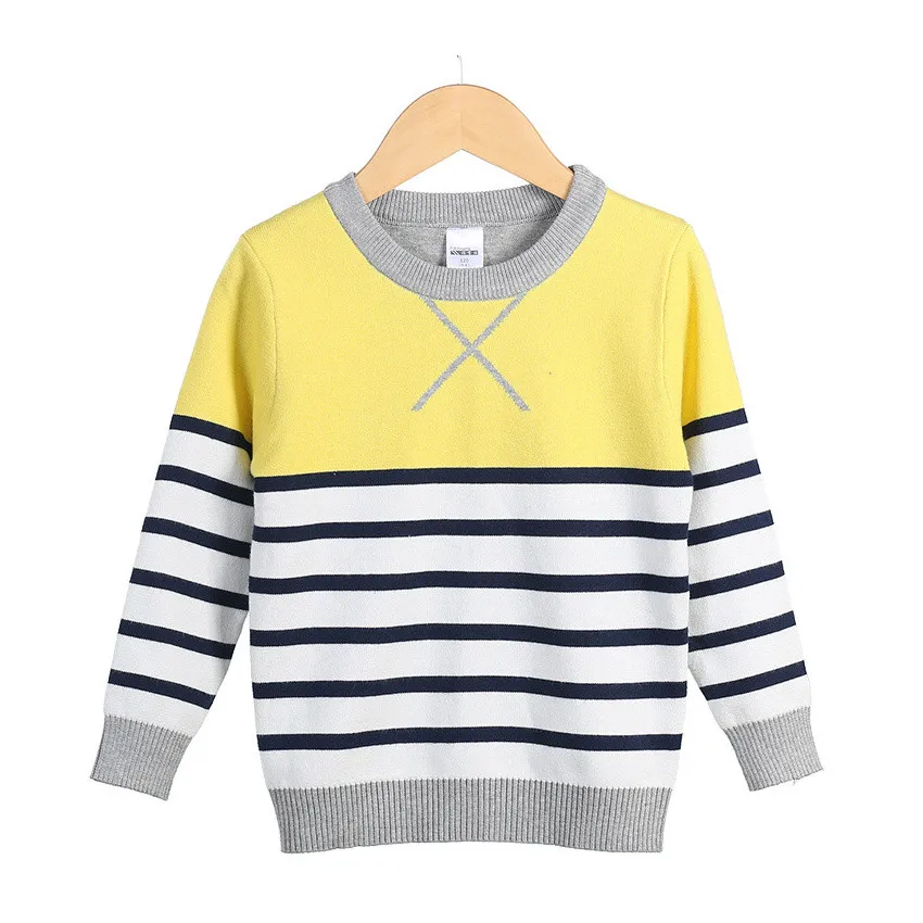 

3-10 y kids baby boys sweaters knitwear autumn winter pullover sweater for boy 6 10 years old children clothes striped knitting