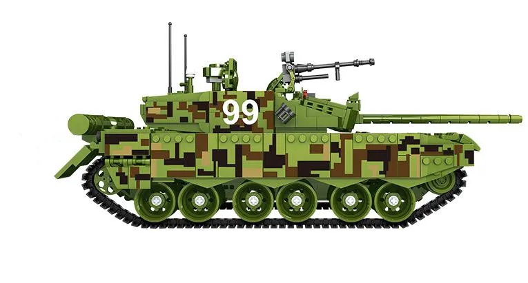 2020 Новый военный тематический игрушечный автомобиль 99 боевой танк строительные
