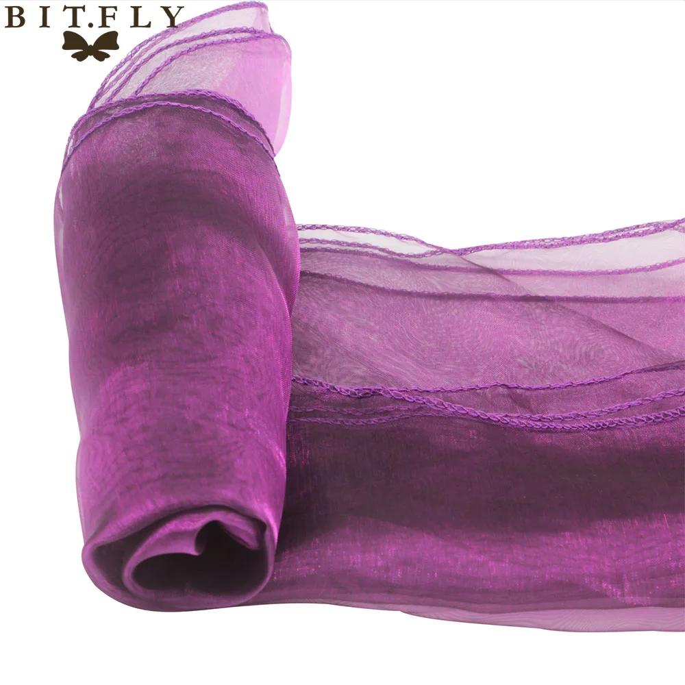 

100 PCS cadbury purple Wedding Organza Chair Cover Sashes Sash Party Banquet Decor Bow Colours