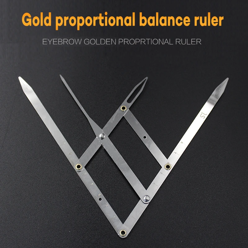 

1pcs Stainless steel Golden Ratio Ruler CALIPERS Eyebrow Microblading Permanent Makeup Measure Tool Mean Golden Eyebrow DIVIDER
