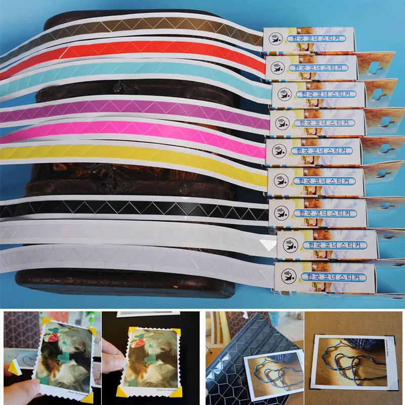 

250pcs/box Frame Picture Decor Self Adhesive Albums Photo Corner Direct Pumping Stationery DIY Paper Stickers Home Decor