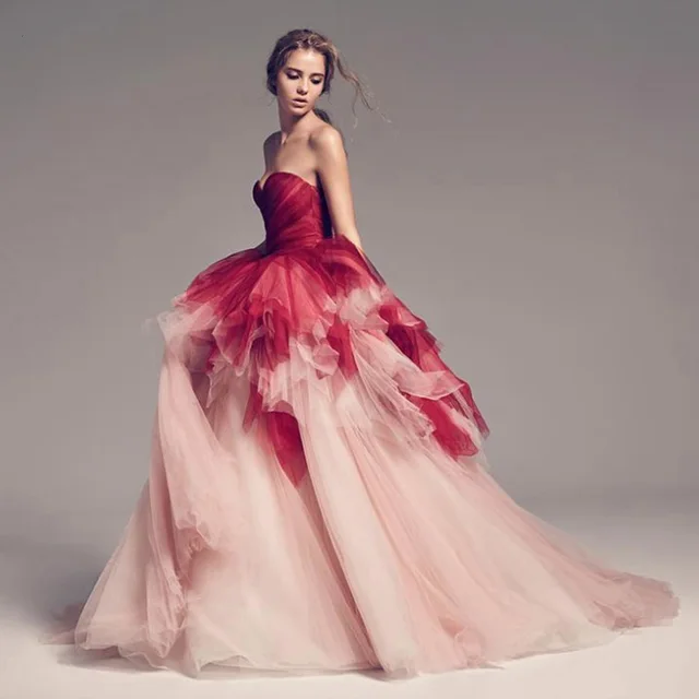 Pink Ombre Prom Dresses