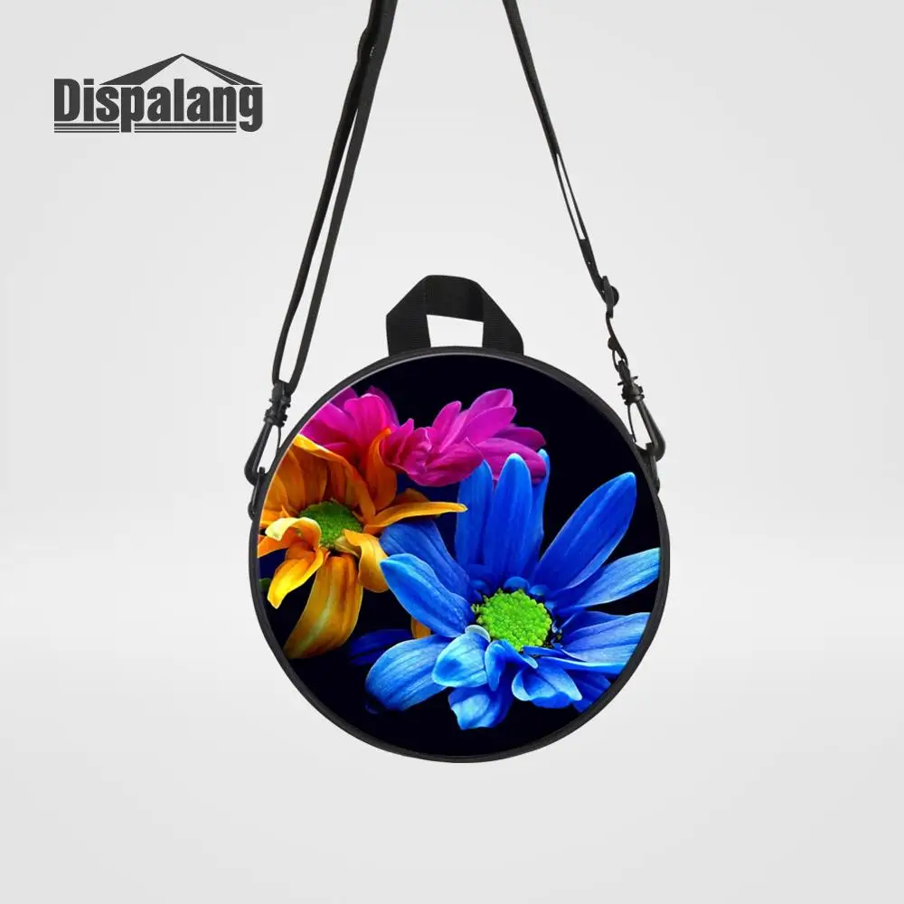 Мини-сумки-мессенджеры с 3D принтом в виде хризантемы для девочек, милый цветок, рюкзак для детей, повседневный детский сад, через плечо, школьные сумки - Цвет: Многоцветный