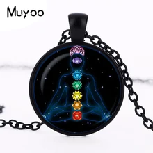 2017 nuevo colgante de Chakra colgante de chakra de Om Yoga joyería señal mágica el budismo de la meditación Zen collar Collier venta HZ1