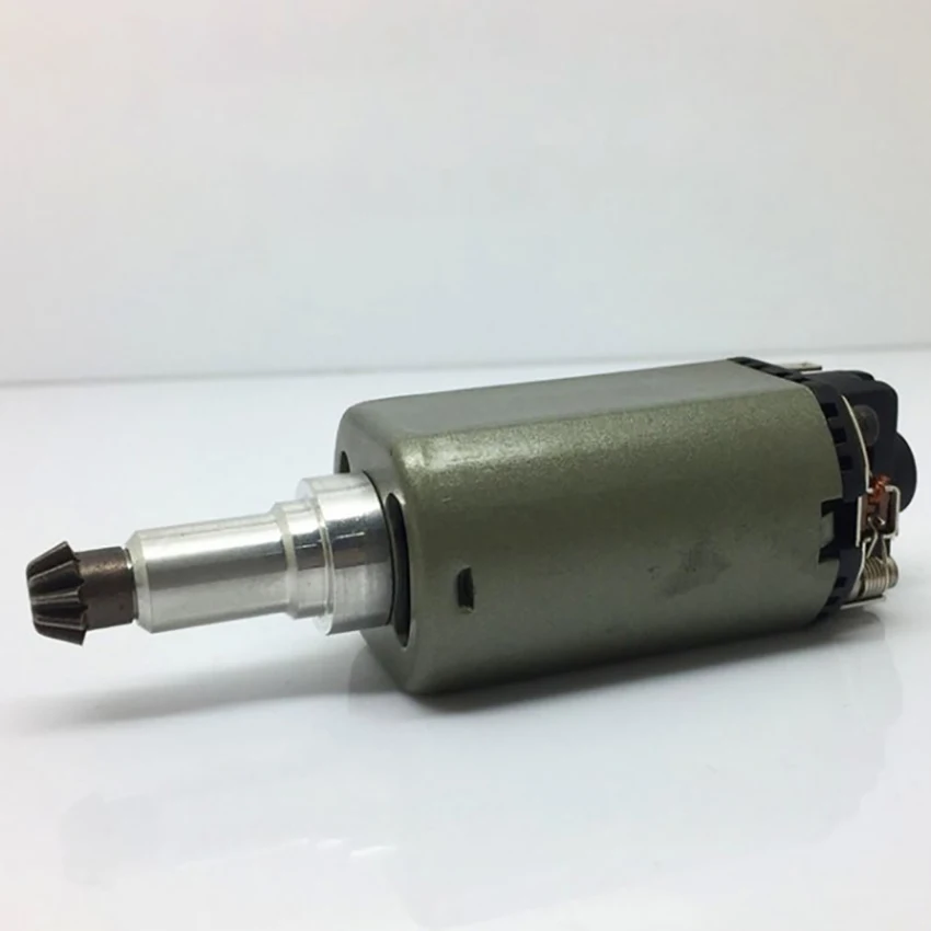 

Long Round Shaft High Speed DC Motor(no mounting holes in front ) 480 Model Micro Motor With Umbrella Gear and Aluminum Sleeve