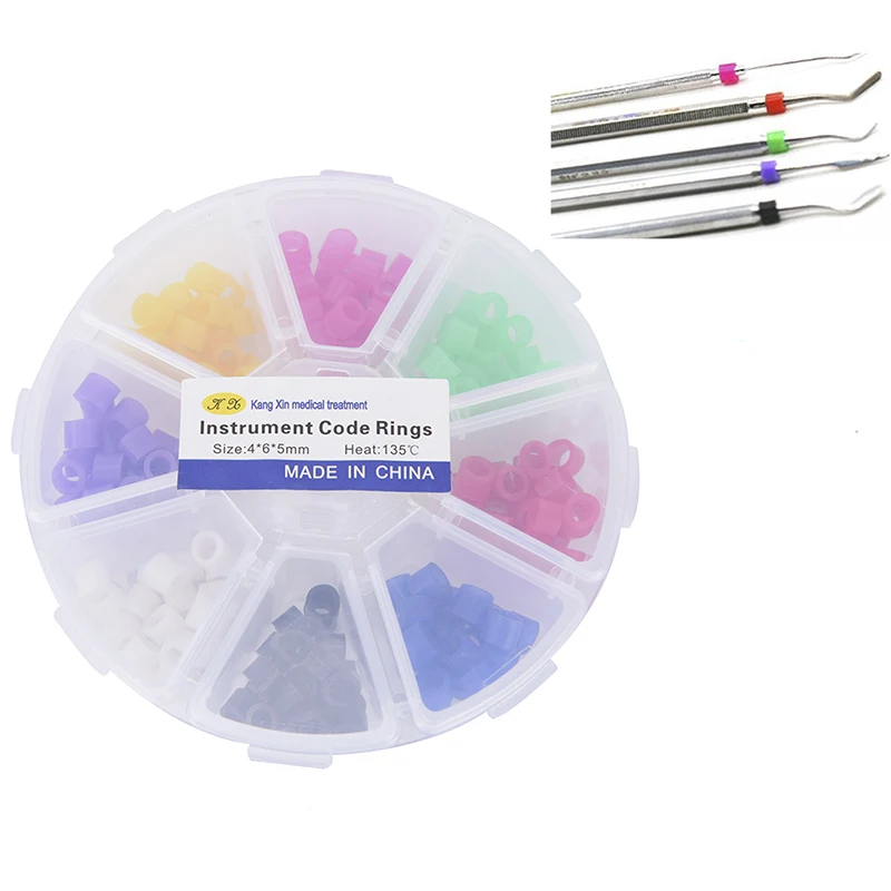 160Pcs/Box Dental Color Code Rings Autoclavable Universal Dental