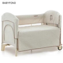 Детские спальные кровати для малышей, высокое качество, хлопковая детская игровая кровать для мам, новорожденных, отправка бамперов