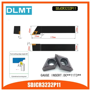 

SDJCR3232P11 93 Degrees External Turning Tool Holder For DCMT11T304 DCMT11T308 Used on CNC Lathe Machine