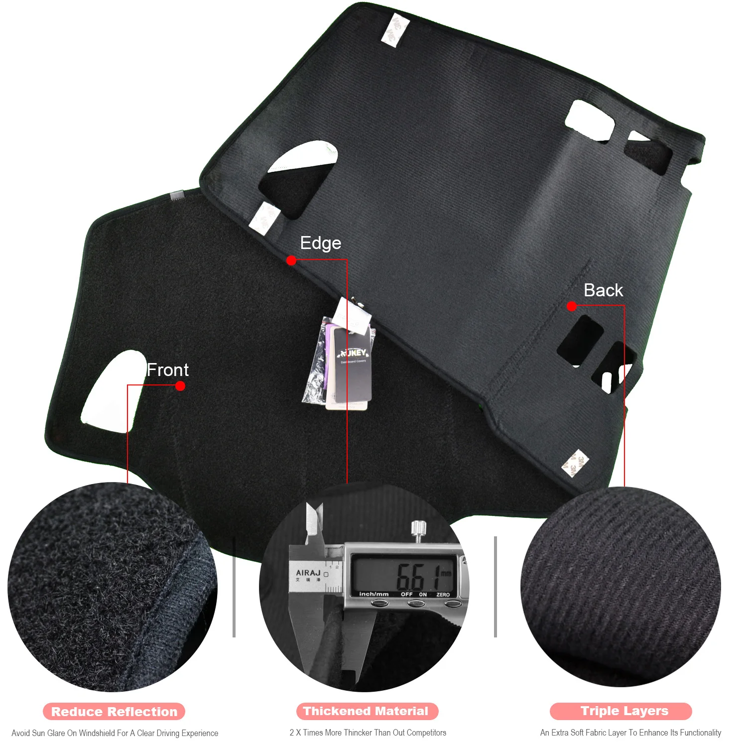 Dashboard Cover Dash Mat Pad Sun Shade Auto Accessories Car Mats Accessories For Nissan Versa Tiida C11 2007-2011
