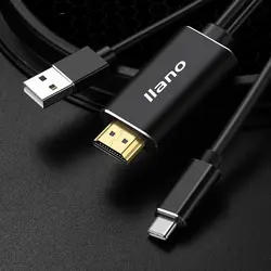 Llano Тип-C к HDMI кабель 4 К 2,0 USB-C конвертер для MacBook samsung Galaxy S9/S8 huawei Коврики 10 Pro P20 USB-C HDMI адаптер