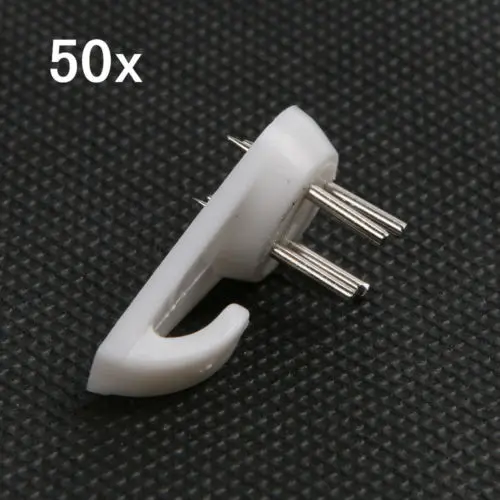 

Fixmee 50 Pcs Plastic Invisible Traceless Wall Mount Photo Picture Frame Nail Hook Hanger
