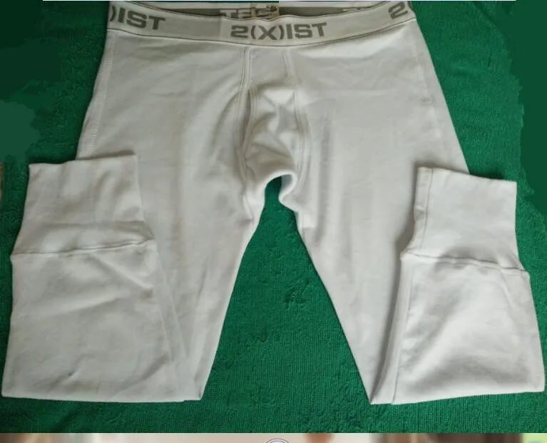 Men's Long Johns mens high quanlity cotton Warm long underwear man tartan cropped Long Johns long johns clothes