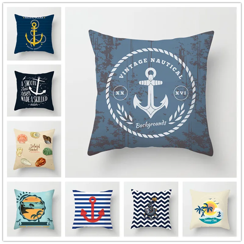 Houspace Polyester Peach Skin Floating Anchor For Home Pillow Decor Sofa Car Decorative Gift Chair Seat Case | Дом и сад