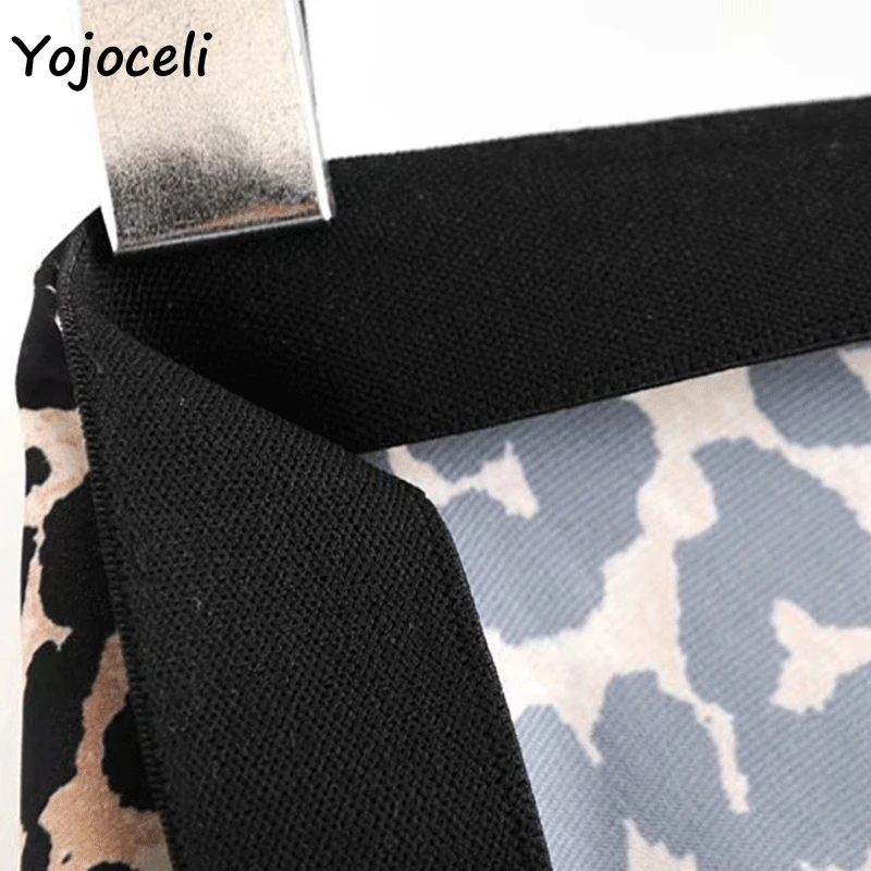 Yojoceli 2018 трендовая леопардовая юбка Женская осенне зимняя трапециевидная женская