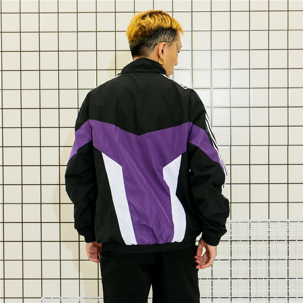 OSCN7 Hip Hop Contrast Color Jackets Men 2019 New Streetwear Loose Casual Women Windbreaker Jackets Varsity Bomber Coat 985 OSCN7 Hip Hop Contrast Color Jackets Men 2019 New Streetwear Loose Casual Women Windbreaker Jackets Varsity Bomber Coat 985