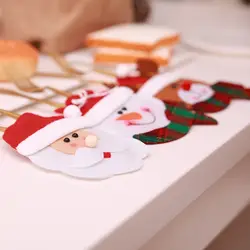 Navidad Снеговик посуда держатель костюм Санта Клауса столовое серебро карманов комплект лосиный нож и вилка сумки рождественские украшения